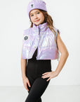 Pow Kids Cropped Puffer Vest