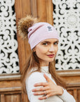 Big Sky Cashmere Hat with Fur Pom