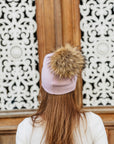 Big Sky Cashmere Hat with Fur Pom