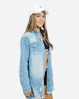 Breck Distressed Jean Shirt