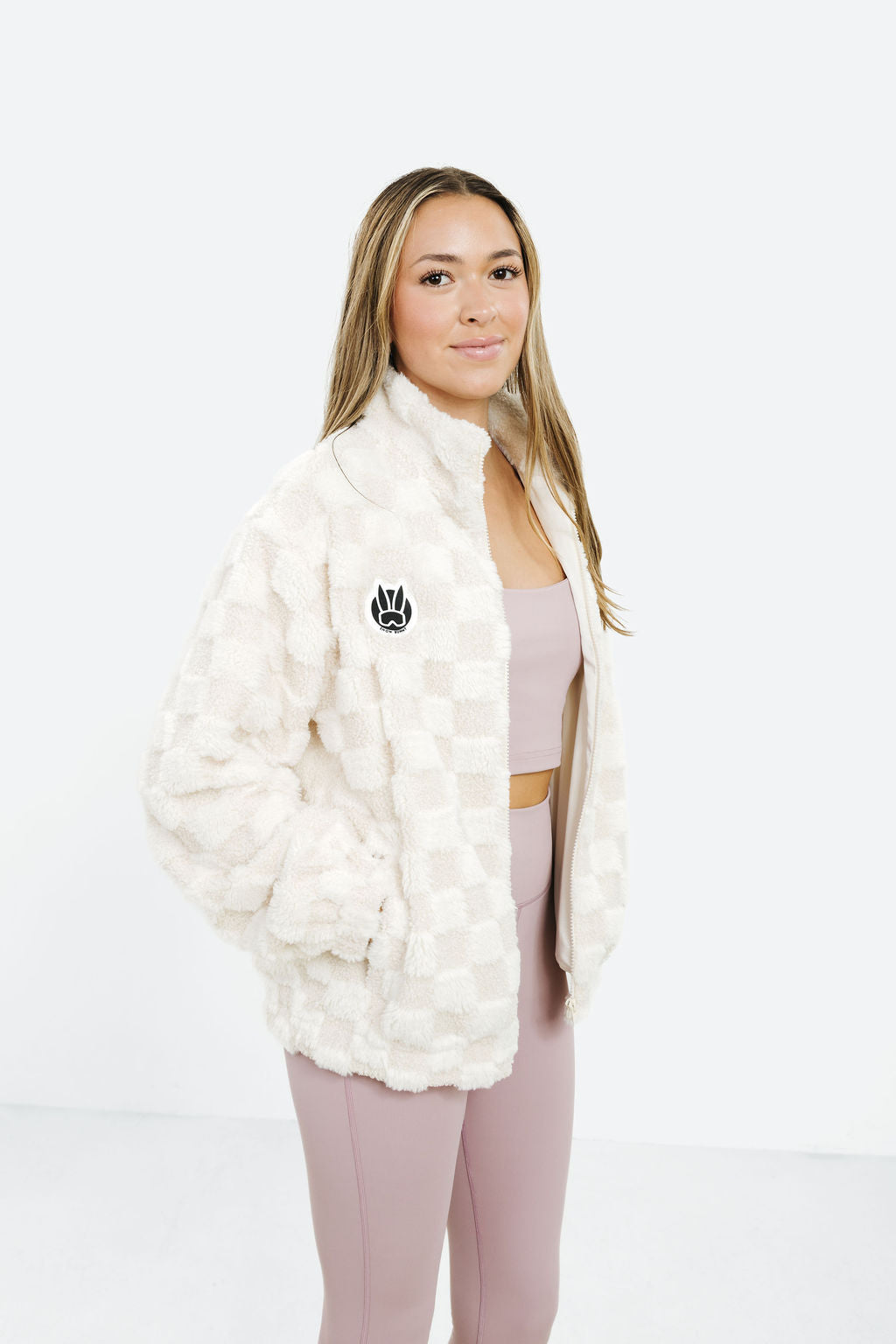 極美品　HARE テーラードジャケット　チェック　白　ホワイト　M アンコン Kids Mogul Checkerboard Coat – SNOW BUNNY