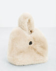 Snow Bunny Rex Rabbit Fur Bucket Bag