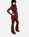 Contrasting Stitch Thermal Onesie