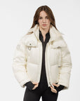 Goose Down, Luxe Silk Puffer Coat