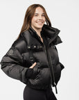 Goose Down, Luxe Silk Puffer Coat