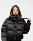 Goose Down, Luxe Silk Puffer Coat
