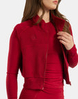 Snow Bunny Cropped Fleece Zip Vest