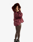 Fox Fur Trim Puffer Down Filled Coat