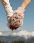 Buttermilk Furry Gloves