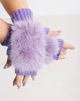 Buttermilk Furry Gloves