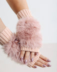 Buttermilk Furry Gloves