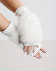 Buttermilk Furry Gloves