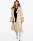 Pleasant Mtn Long Coat with Faux Fur