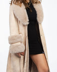 Pleasant Mtn Long Coat with Faux Fur