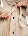 Pleasant Mtn Long Coat with Faux Fur