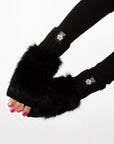Buttermilk Furry Gloves