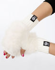 Buttermilk Furry Gloves