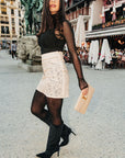 Leather Laser Cut Skirt