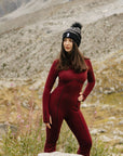 Contrasting Stitch Thermal Onesie