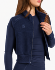 Snow Bunny Cropped Fleece Zip Vest