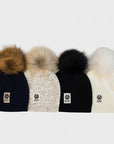 Big Sky Cashmere Hat with Fur Pom
