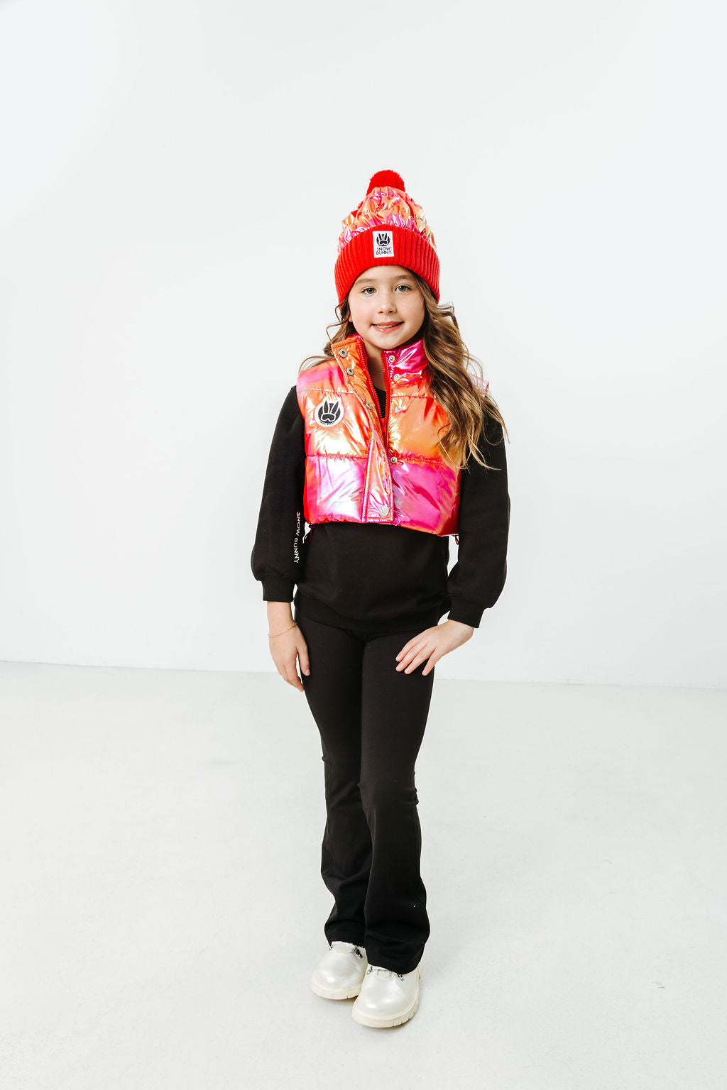 Pow Kids Cropped Puffer Vest