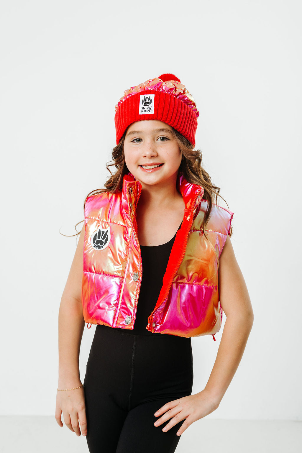 Pow Kids Cropped Puffer Vest