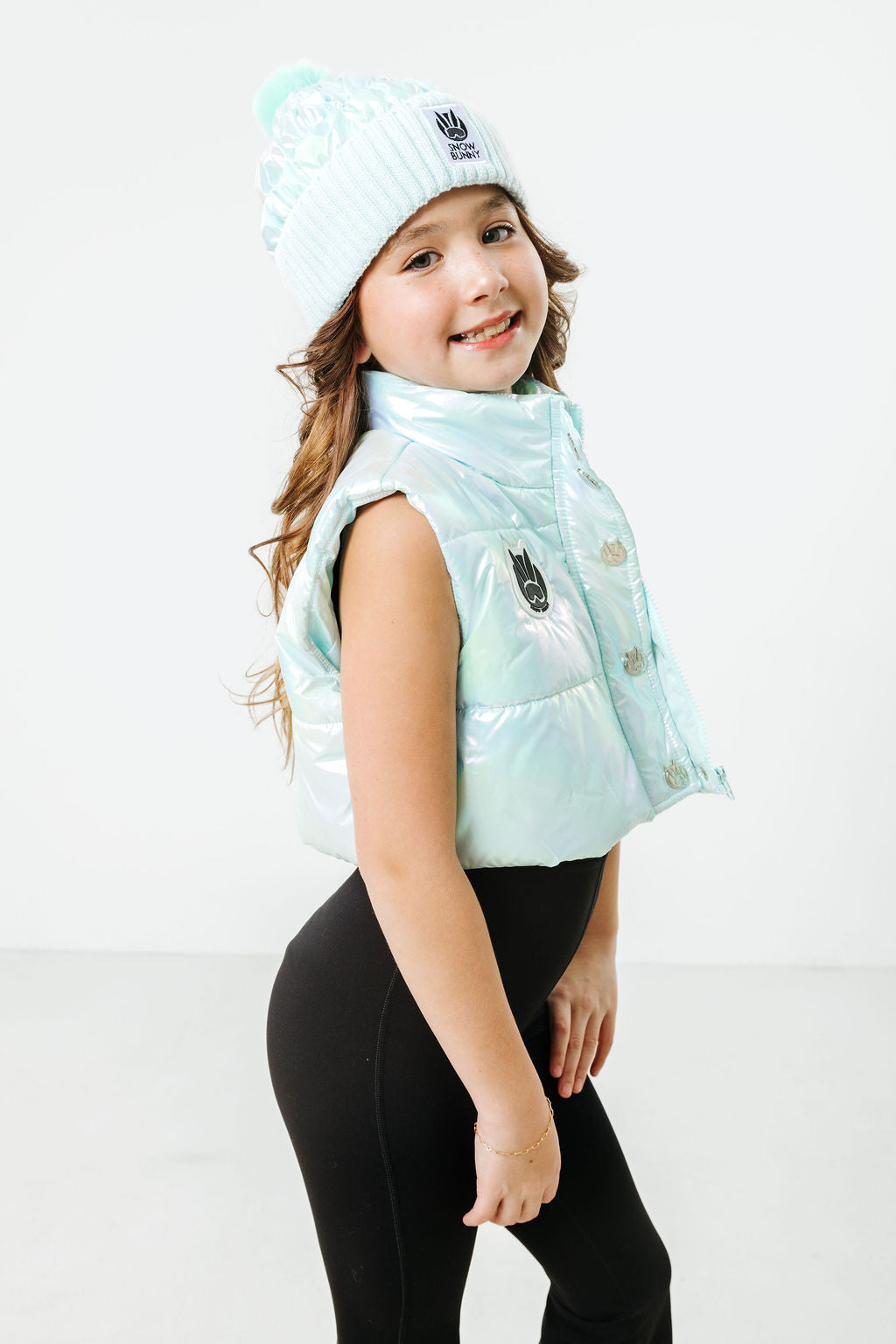 Pow Kids Cropped Puffer Vest