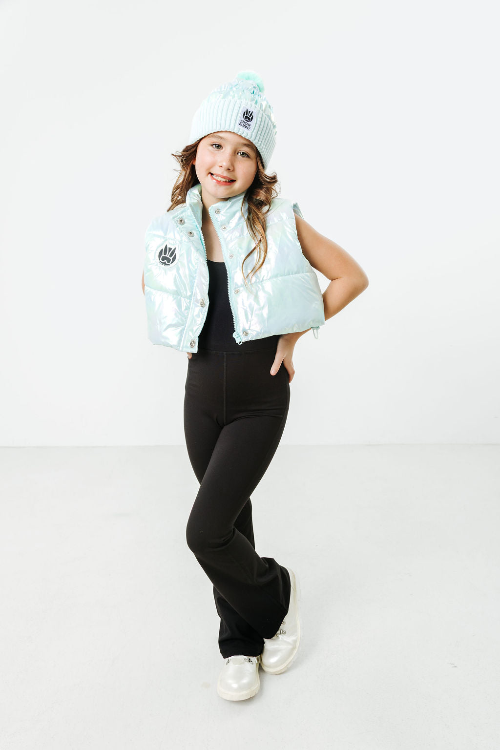 Pow Kids Cropped Puffer Vest