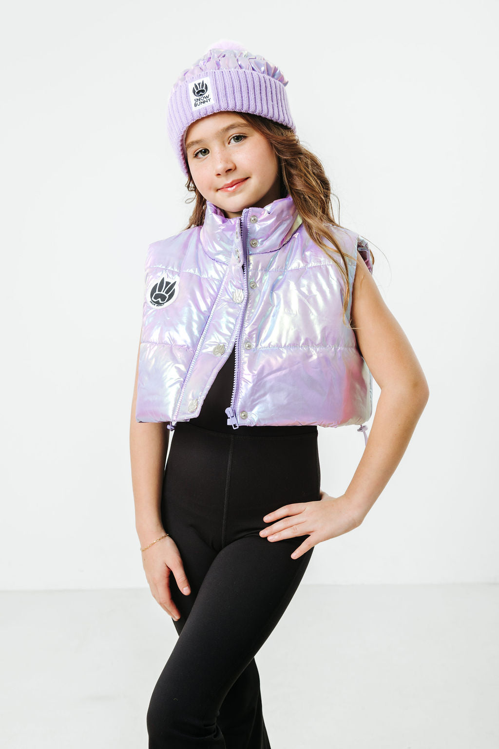 Pow Kids Cropped Puffer Vest