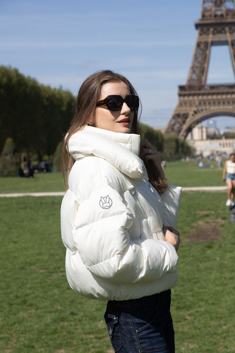 Luxe Silk Puffer Coat filled with Goose Down