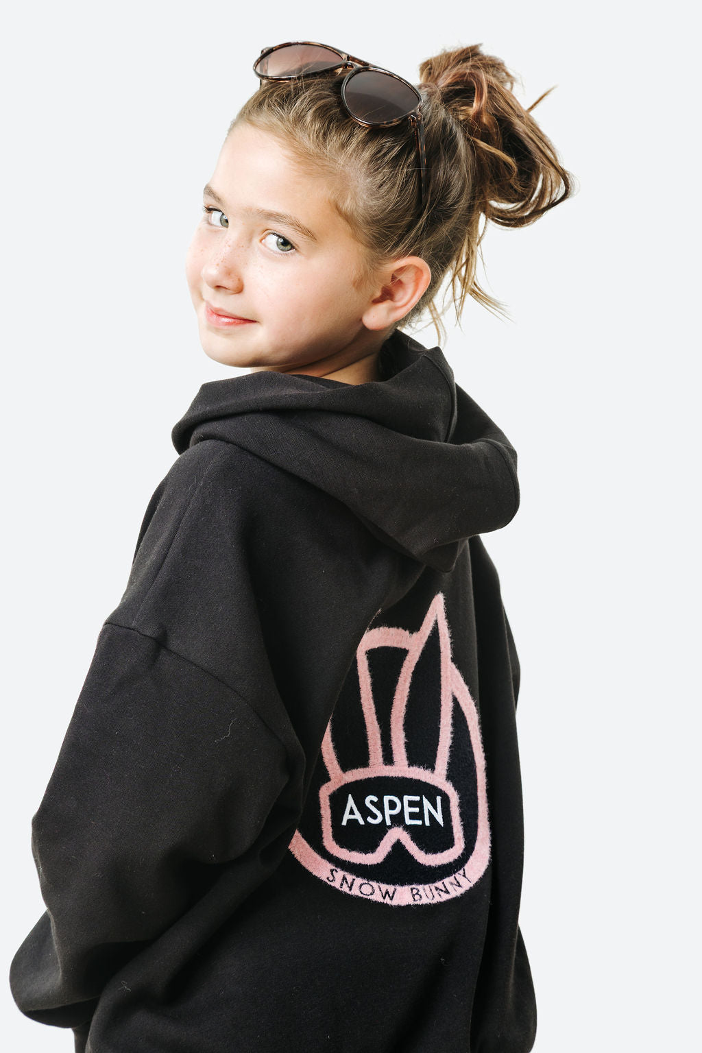KIDS Aspen Hoodie Sweatshirt w/Velvet embroidery