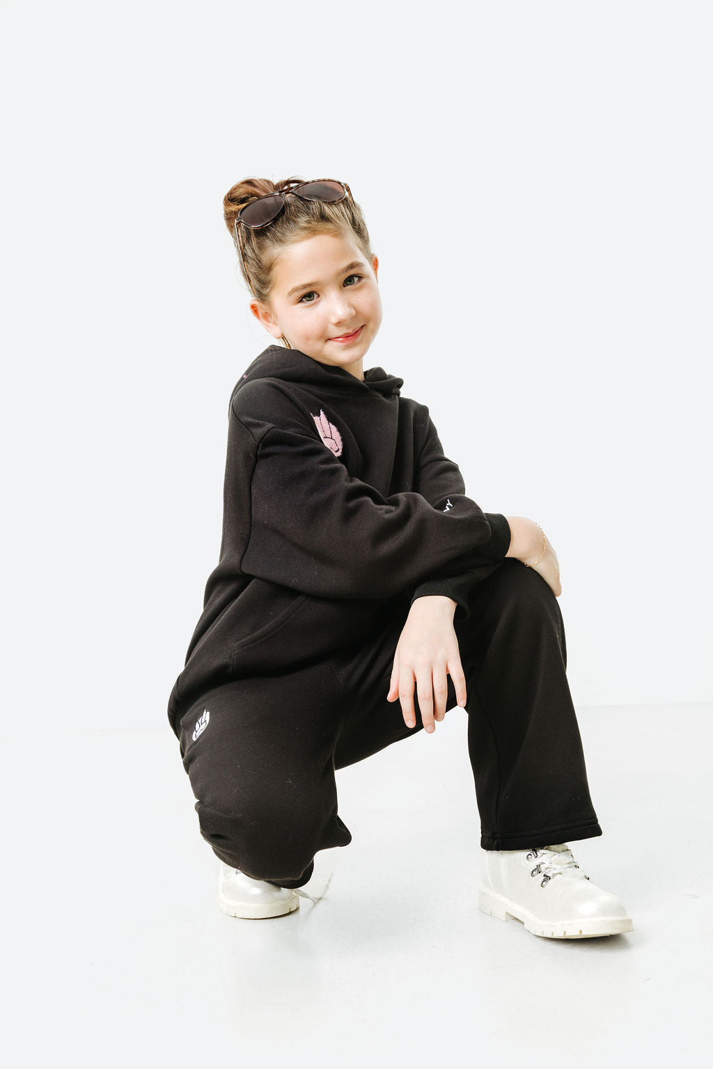 KIDS Aspen Hoodie Sweatshirt w/Velvet embroidery