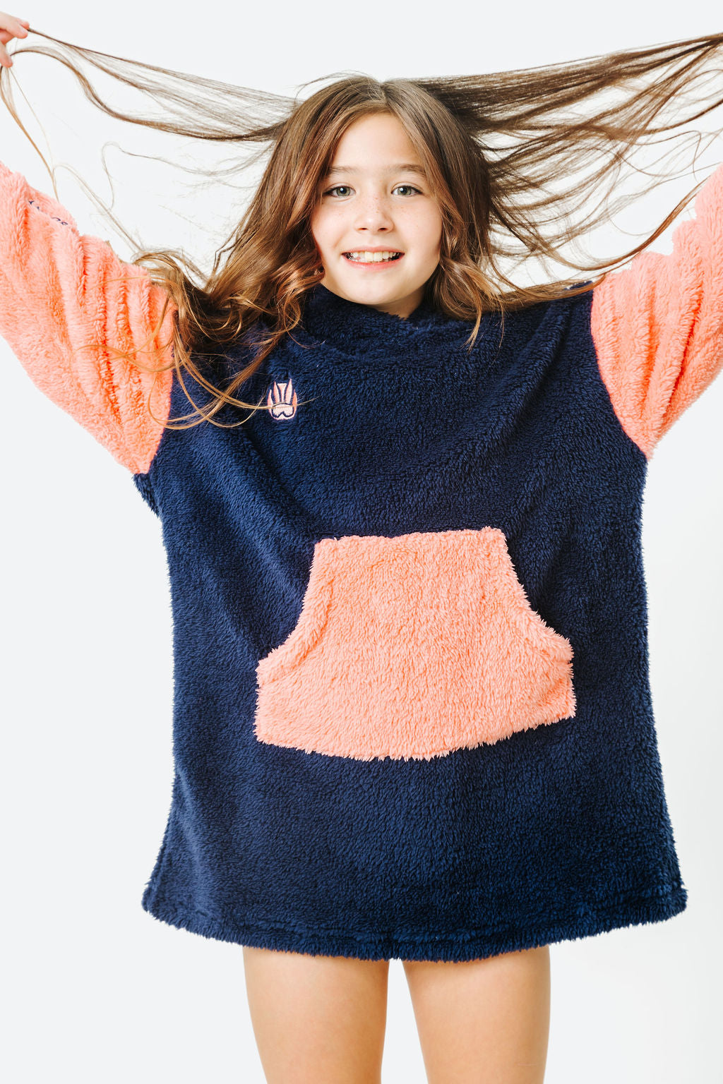 Mommy &amp; Mini Bundle: Pink &amp; White Fleece Hoodie Dresses