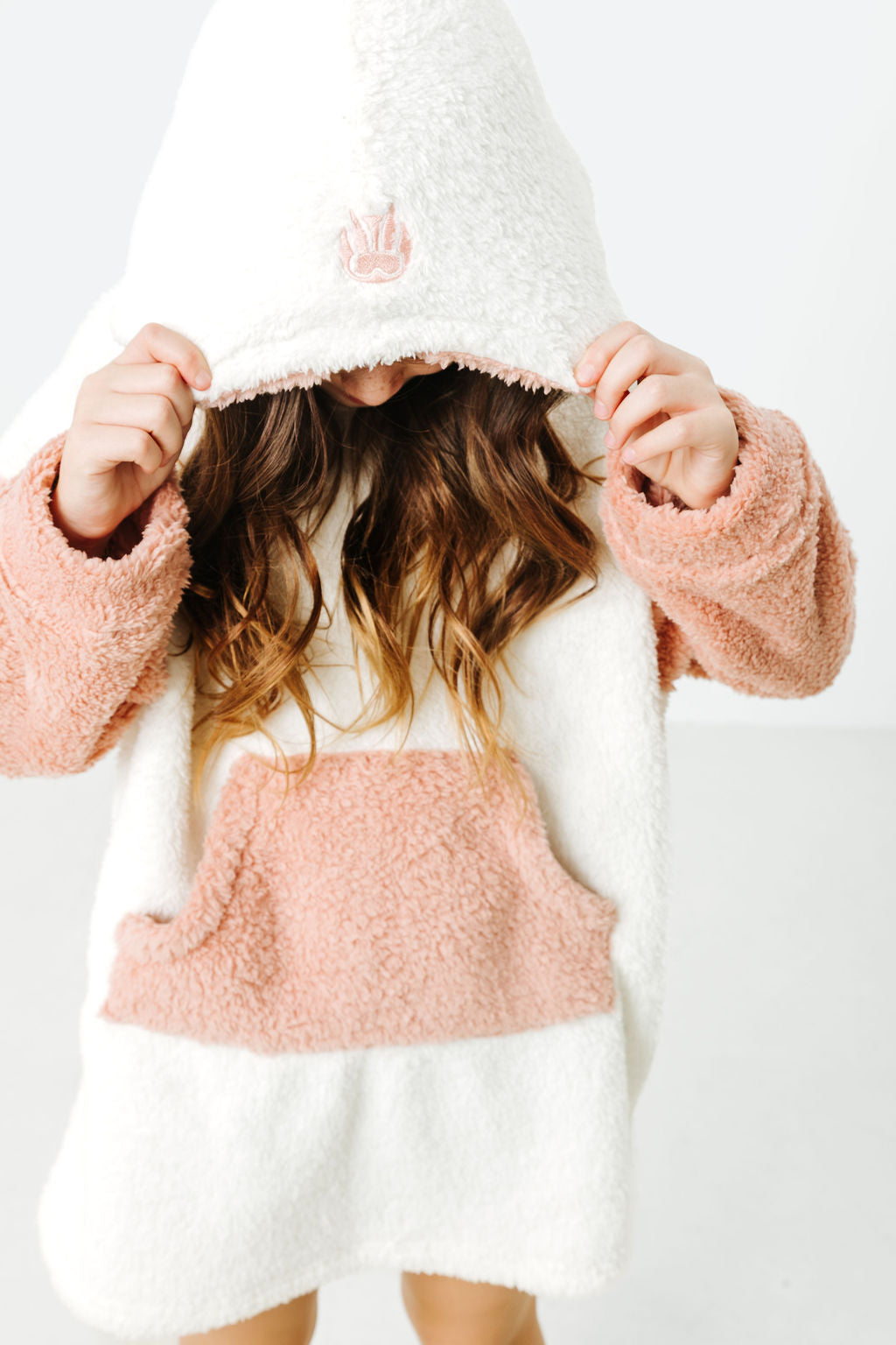 Mommy &amp; Mini Bundle: Pink &amp; White Fleece Hoodie Dresses