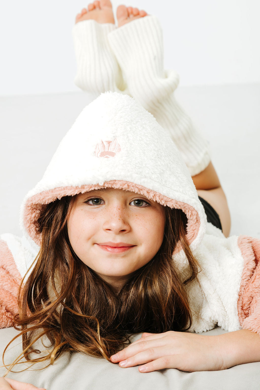 Mommy &amp; Mini Bundle: Pink &amp; White Fleece Hoodie Dresses