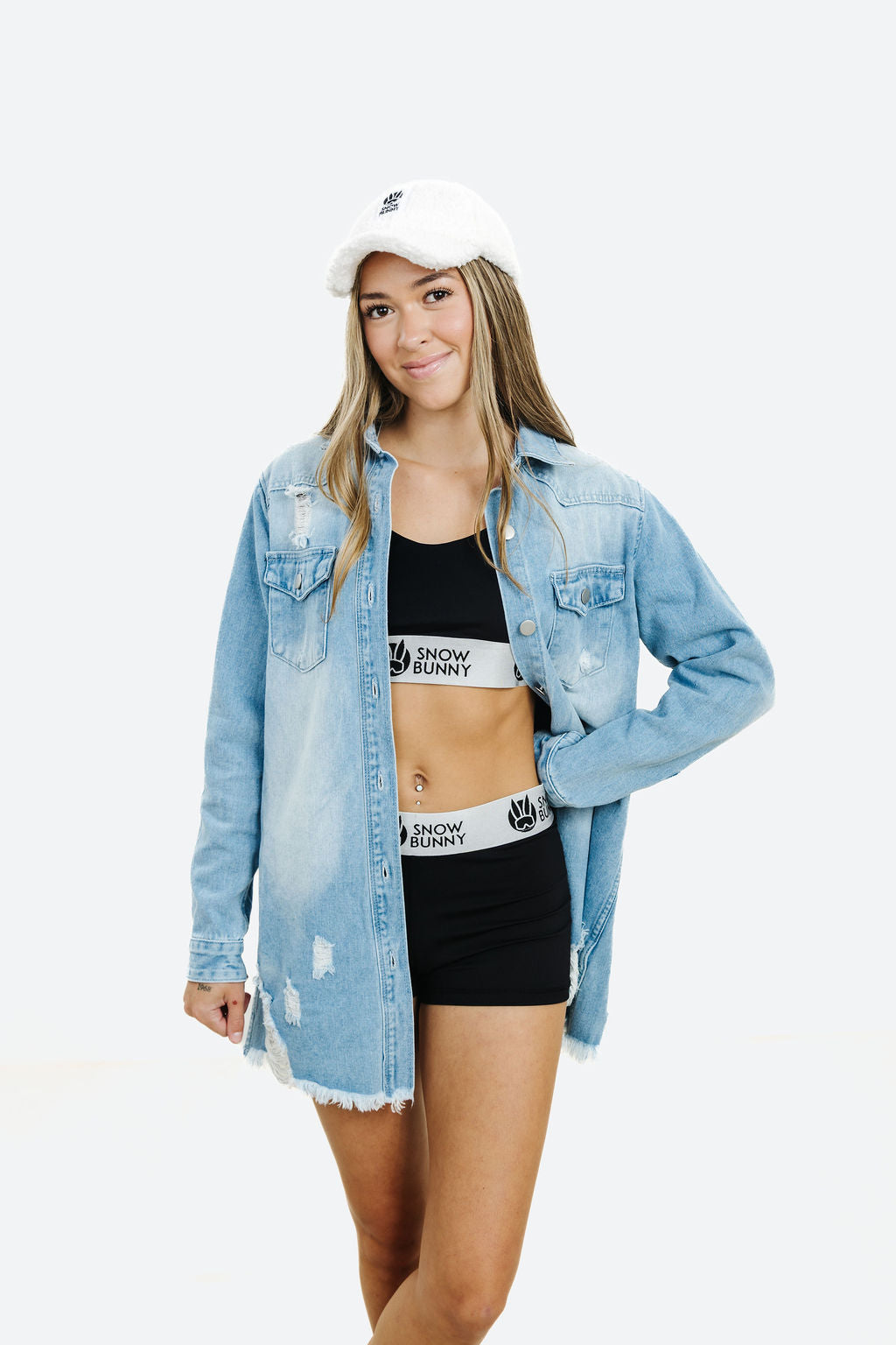 Breck Distressed Jean Shirt