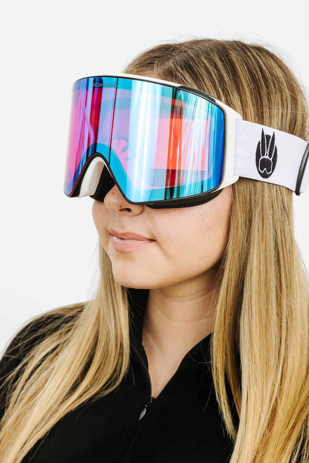 Polarized Goggles with Snow Bunny Band