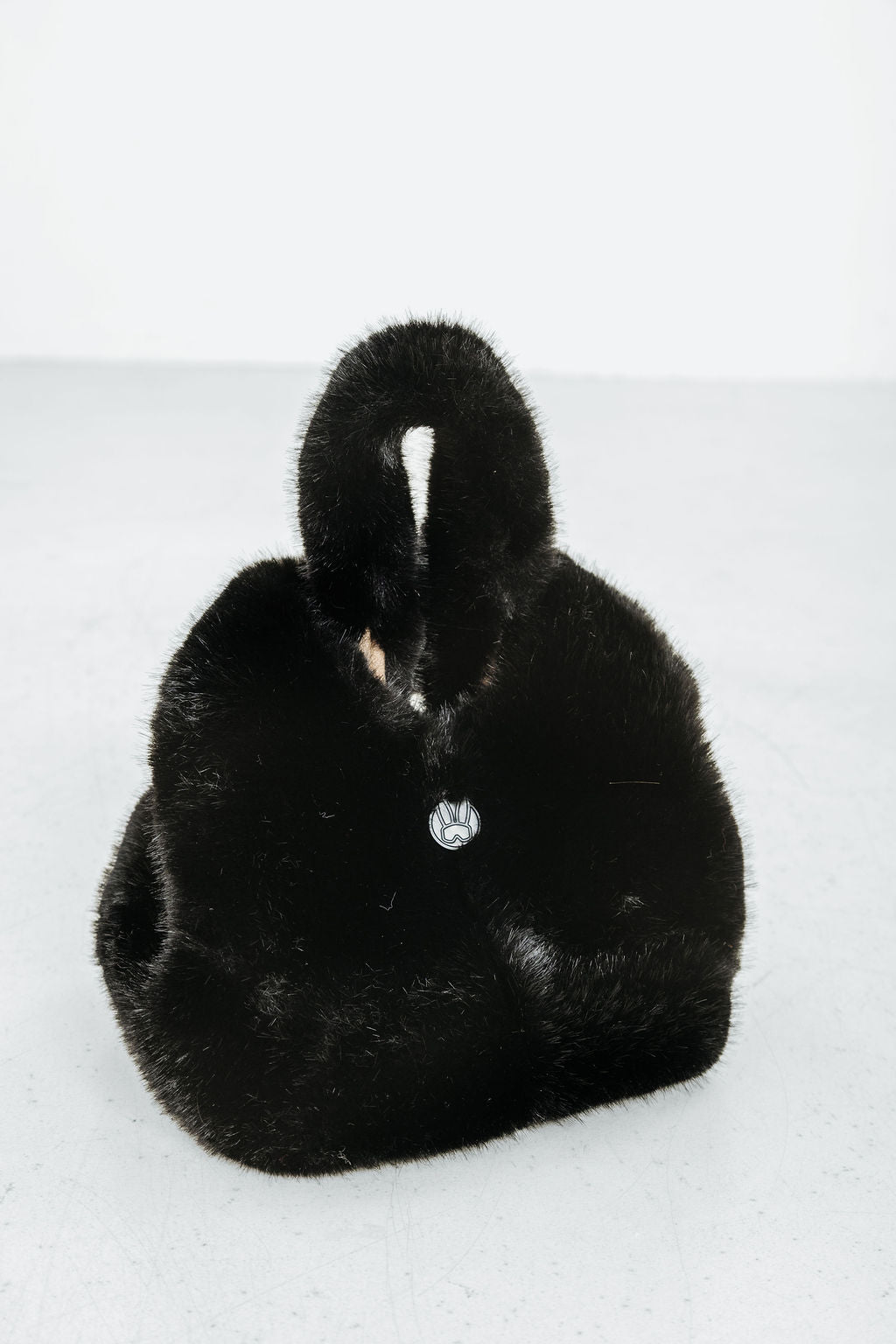 Snow Bunny Rex Rabbit Fur Bucket Bag