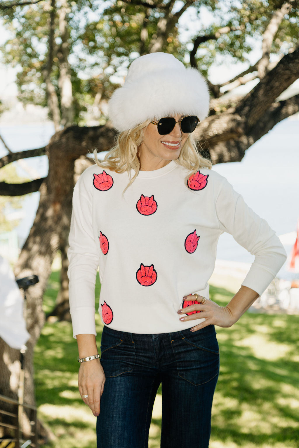 Snow Bunny Poppy Logo Women's Sweatshirt