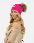 Big Sky Cashmere Hat - Hot Pink