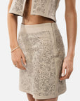Leather Laser Cut Skirt