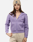 VAIL Cropped Embossed Zip Up Hoodie