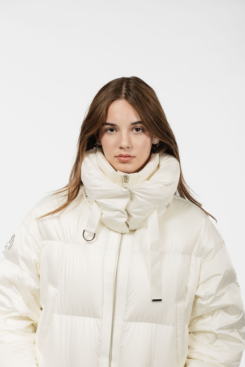 Goose Down, Luxe Silk Puffer Coat