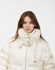 Goose Down, Luxe Silk Puffer Coat