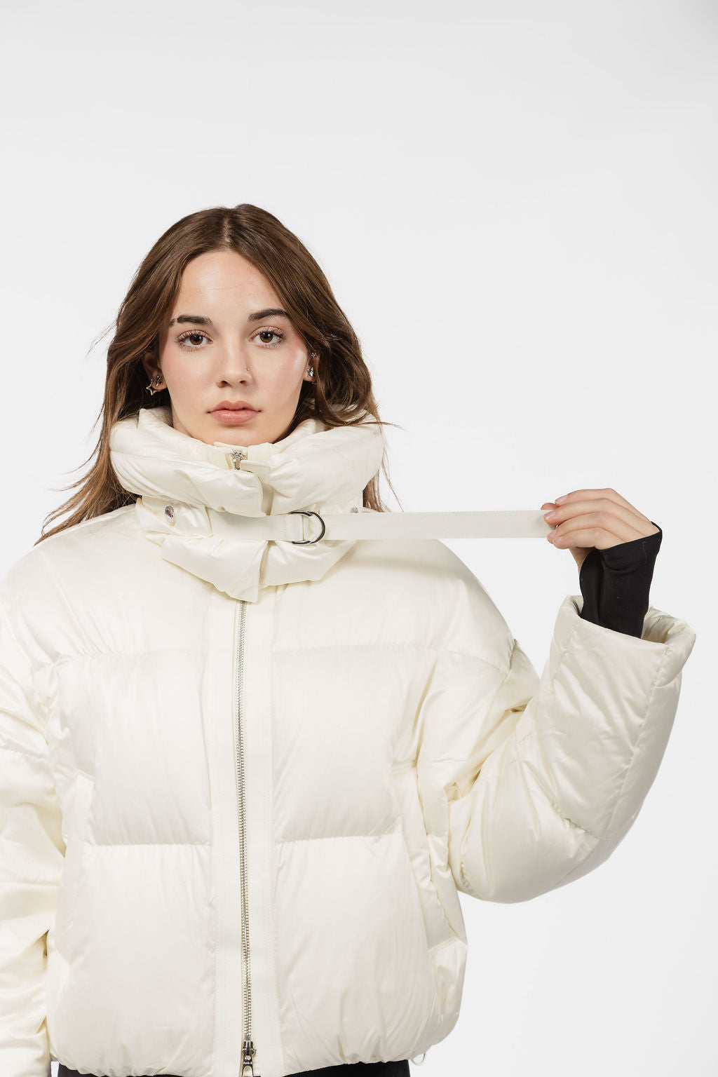 Goose Down, Luxe Silk Puffer Coat