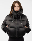 Goose Down, Luxe Silk Puffer Coat