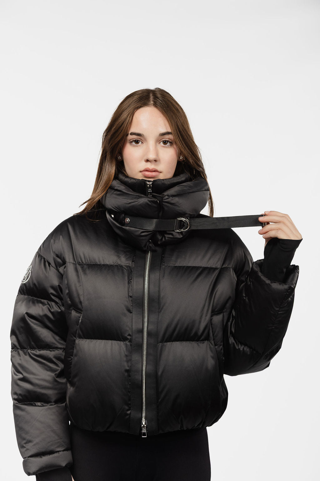 Goose Down, Luxe Silk Puffer Coat