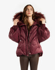 Fox Fur Trim Puffer Down Filled Coat