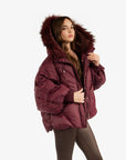 Fox Fur Trim Puffer Down Filled Coat
